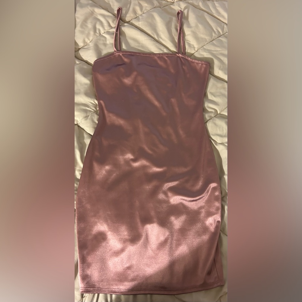 Rose Gold Satin Dress